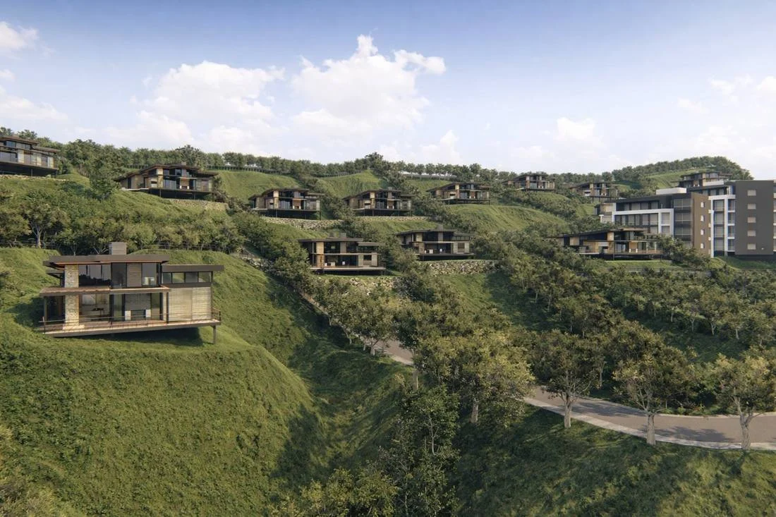 Render torres de apartamentos Oriah vista ladera